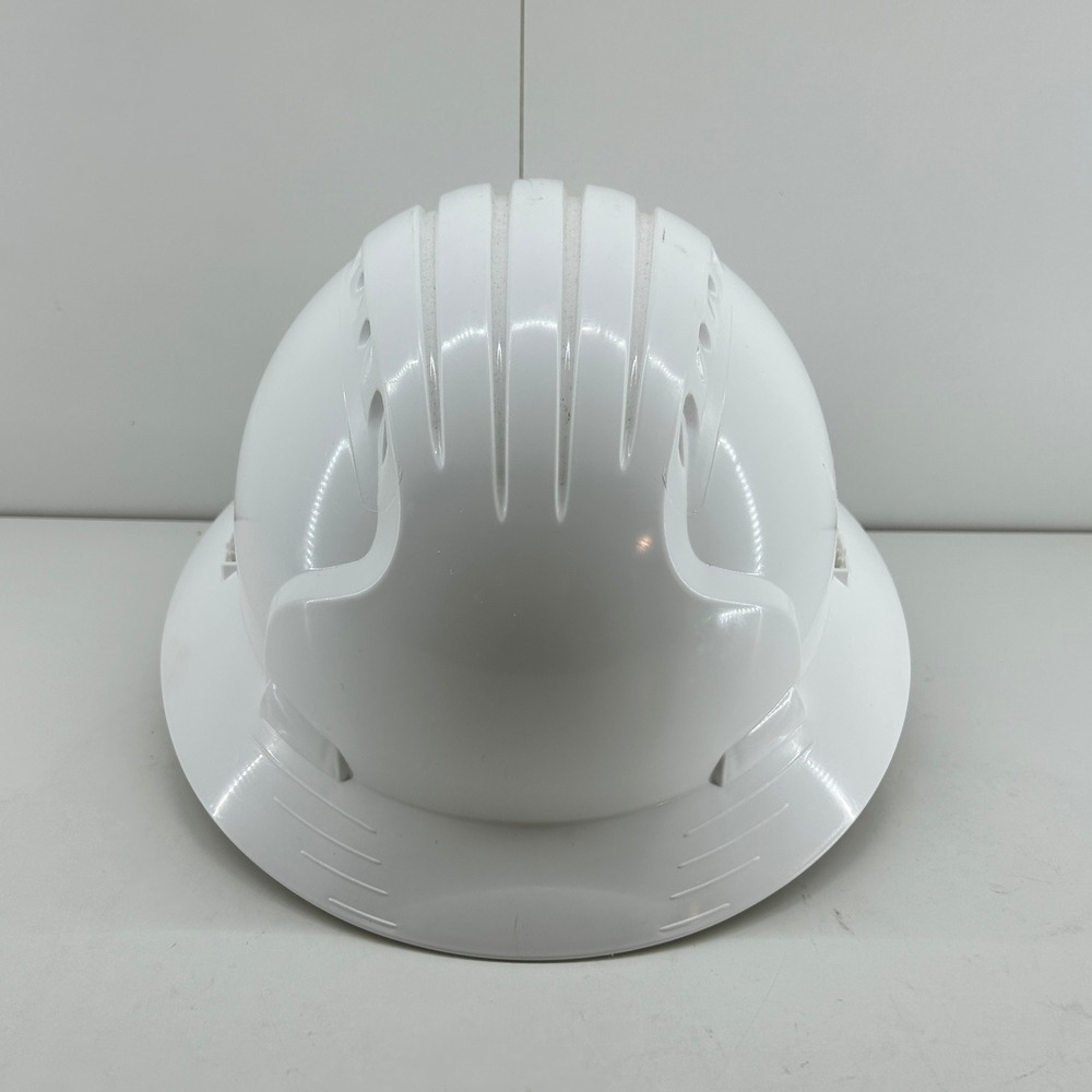 JSP Vented Full Brim Hard Hat Adjustable Safety Helmet White